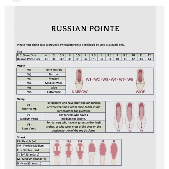 NEW Russian Pointe Rubin Ballet Shoes Size 43 W1 V2 FS Pink No Box Women’s 11 US - Picture 6 of 6